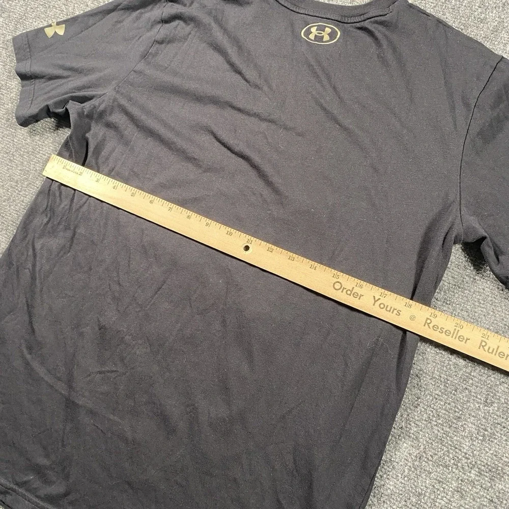 Under Armour Project Rock Mens Medium Shirt Blood Sweat Respect Spellout Gym